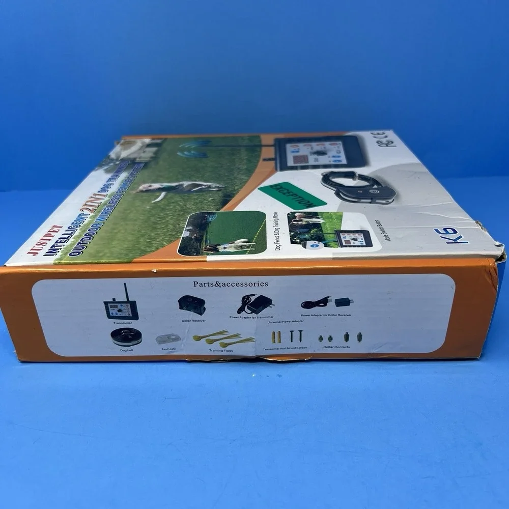 Justpet 2in1 Dog Training Collar Wireless Fence System Rechargeable Pet Trainer